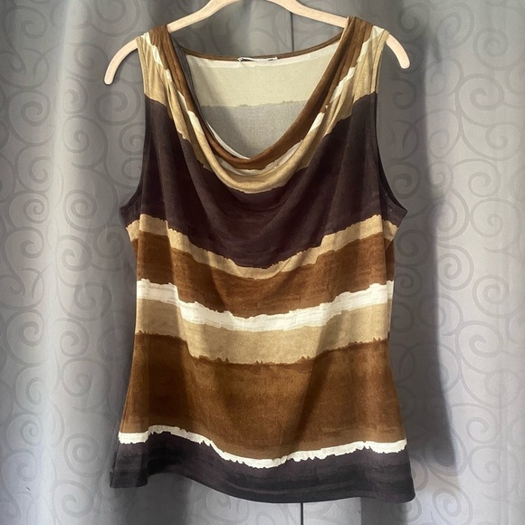 Vintage Calvin Klein cowl neck sleeveless top size large - Picture 1 of 6
